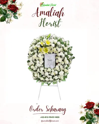 Krans Bunga Duka Cita di Sukabumi Indah